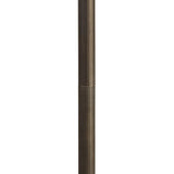 Elegant Stepped Floor Lamp in Aged Antique Brass, Dual E27 Design