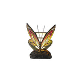 Tiffany-Inspired Butterfly Accent Lamp with Crystal Detailing