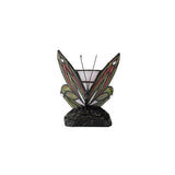 Tiffany-Inspired Butterfly Accent Lamp with Crystal Detailing