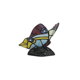 Tiffany Butterfly Accent Lamp with Vibrant Stained Glass and Crystal Details