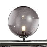 Elegant 7-Light Pendant with Polished Chrome and Smoked Glass Finish