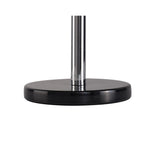 Elegant Tri-Light Table Lamp with Polished Chrome and Smoked Glass Shades