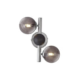 Contemporary Wall Sconce: Polished Chrome with Smoked Glass Accents
