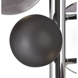 Contemporary Wall Sconce: Polished Chrome with Smoked Glass Accents