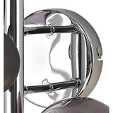 Contemporary Wall Sconce: Polished Chrome with Smoked Glass Accents
