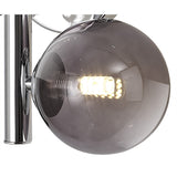 Contemporary Wall Sconce: Polished Chrome with Smoked Glass Accents