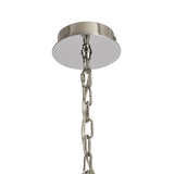 Polished Nickel Pendant/Semi-Flush Ceiling Light with Clear Crystal Accents