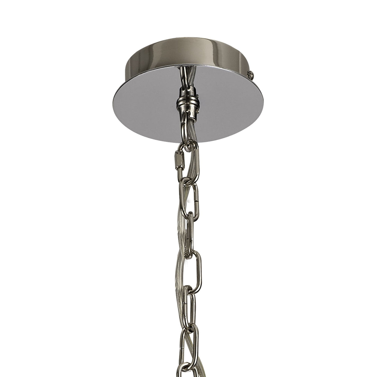Polished Nickel Pendant/Semi-Flush Ceiling Light with Crystal Accents