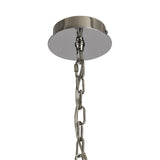 Polished Nickel Pendant/Semi-Flush Ceiling Light with Crystal Accents