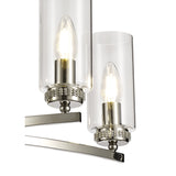 Polished Nickel Pendant/Semi-Flush Ceiling Light with Crystal Accents