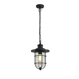 Elegant Black and Gold Pendant Light with Seeded Glass Shade
