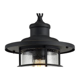 Elegant Black and Gold Pendant Light with Seeded Glass Shade