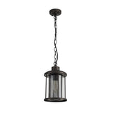 Antique Bronze & Clear Glass Pendant Light, E27, IP54, Adjustable Drop