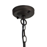 Antique Bronze & Clear Glass Pendant Light, E27, IP54, Adjustable Drop