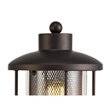 Vintage Bronze Pedestal Lamp with Clear Glass Shade, IP54, 2-Year Warranty