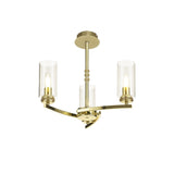 Luxe Gold Pendant Ceiling Light with Clear Crystal Accents