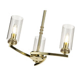 Luxe Gold Pendant Ceiling Light with Clear Crystal Accents