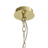Elegant Polished Gold Pendant/Semi-Flush Ceiling Light with Clear Diyas Crystals