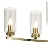 Elegant Polished Gold Pendant/Semi-Flush Ceiling Light with Clear Diyas Crystals