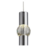 Polished Chrome LED Pendant Light with Clear/Frosted Shade, 3000K Warm White