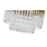 Elegant Brass & Glass 8-Light Pendant Chandelier