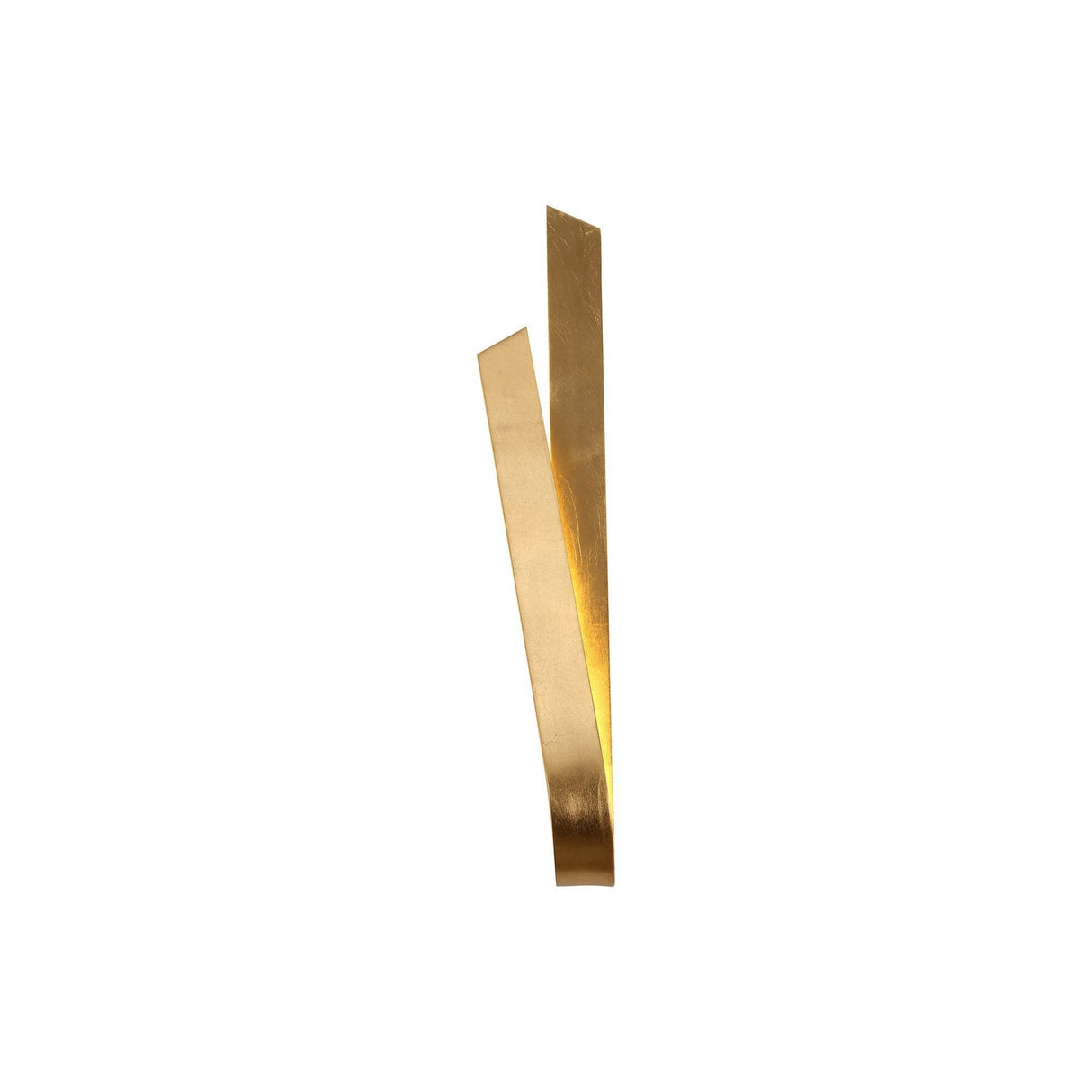 Elegant Gold Leaf Wall Sconce with Frosted Shade - 12W LED, Warm White, 3-Year Warranty