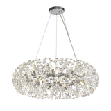 Radiant 20-Light K9 Crystal Pendant in Polished Chrome