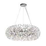 Radiant 20-Light K9 Crystal Pendant in Polished Chrome
