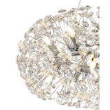 Radiant 20-Light K9 Crystal Pendant in Polished Chrome