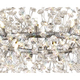Radiant 20-Light K9 Crystal Pendant in Polished Chrome