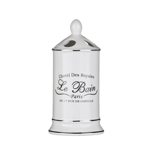 Le Bain White Ceramic Toothbrush Holder