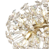 Glamourous 12-Light French Gold Crystal Pendant Chandelier
