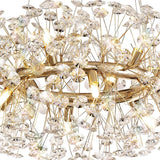 Glamourous 12-Light French Gold Crystal Pendant Chandelier