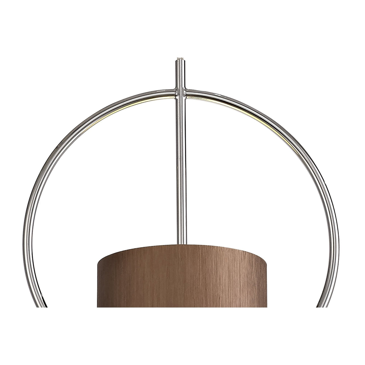 Modern Coffee & Polished Chrome Single Pendant Light, E27 Base