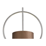 Modern Coffee & Polished Chrome Single Pendant Light, E27 Base