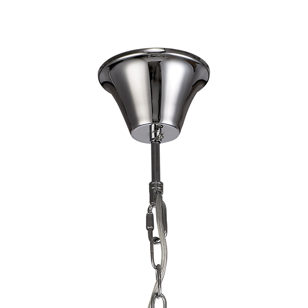 Elegant Crystal Chandelier Pendant, 4-Light, Polished Chrome Finish
