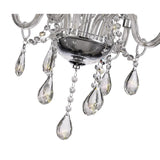Elegant Crystal Chandelier Pendant, 4-Light, Polished Chrome Finish