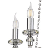 Elegant Crystal Chandelier Pendant, 4-Light, Polished Chrome Finish