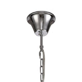 Elegant Polished Chrome & Crystal 6-Light Chandelier Pendant