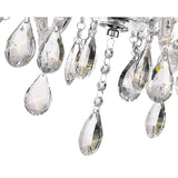 Elegant Polished Chrome & Crystal 6-Light Chandelier Pendant