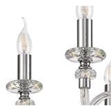 Elegant Polished Chrome & Crystal 6-Light Chandelier Pendant