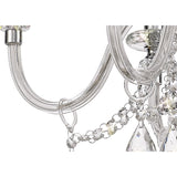 Elegant Polished Chrome & Crystal 6-Light Chandelier Pendant