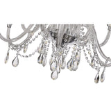 Glistening Elegance Chrome Crystal Chandelier Pendant, 12 Light