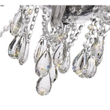 Glistening Elegance Chrome Crystal Chandelier Pendant, 12 Light