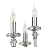 Glistening Elegance Chrome Crystal Chandelier Pendant, 12 Light