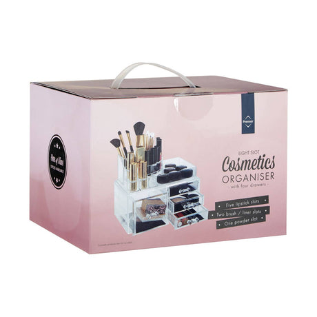 8 Compartment Ps Cosmetics Organiser With 4 Drawers