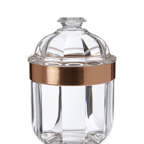 Small Rose Gold Acrylic Canister