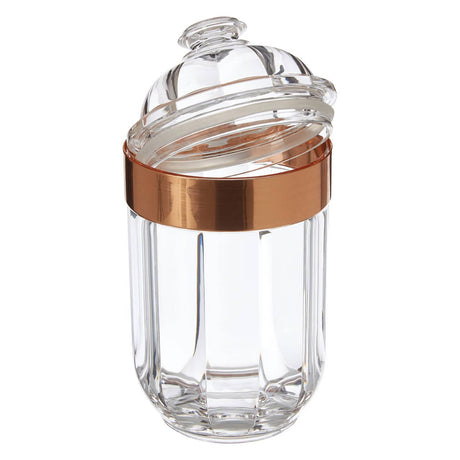 Medium Rose Gold Acrylic Canister