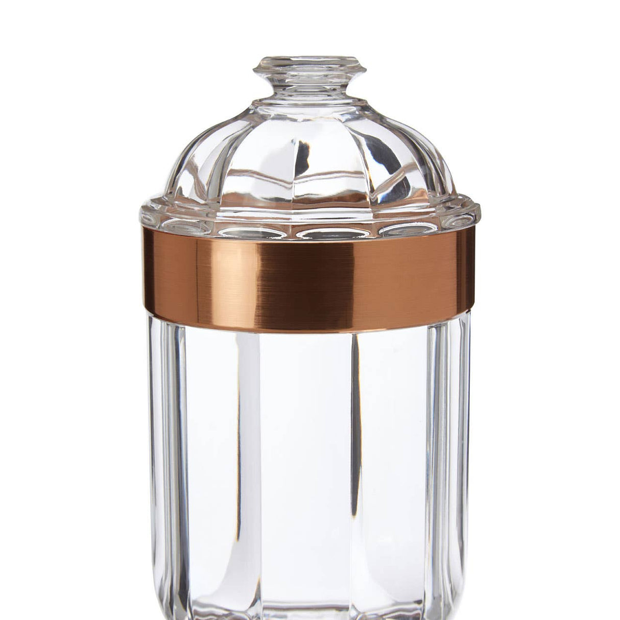 Medium Rose Gold Acrylic Canister