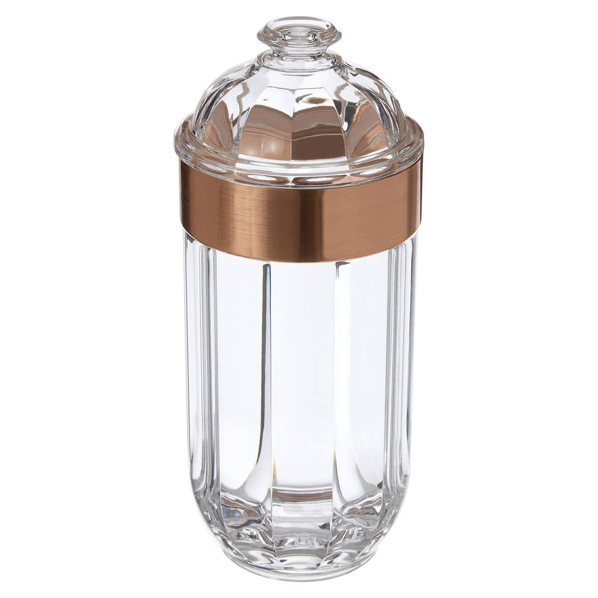Large Rose Gold Acrylic Canister